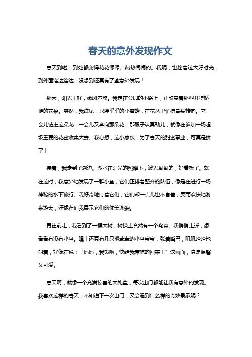 春天的意外发现作文