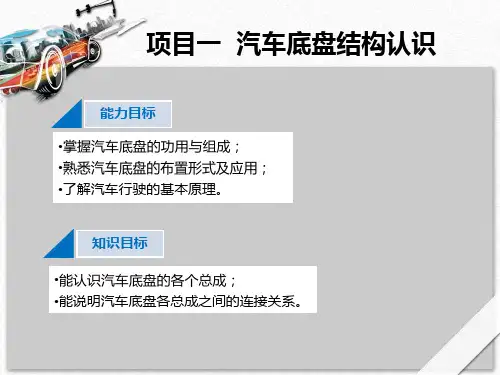 汽车底盘结构认识