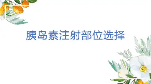 胰岛素注射部位的选择