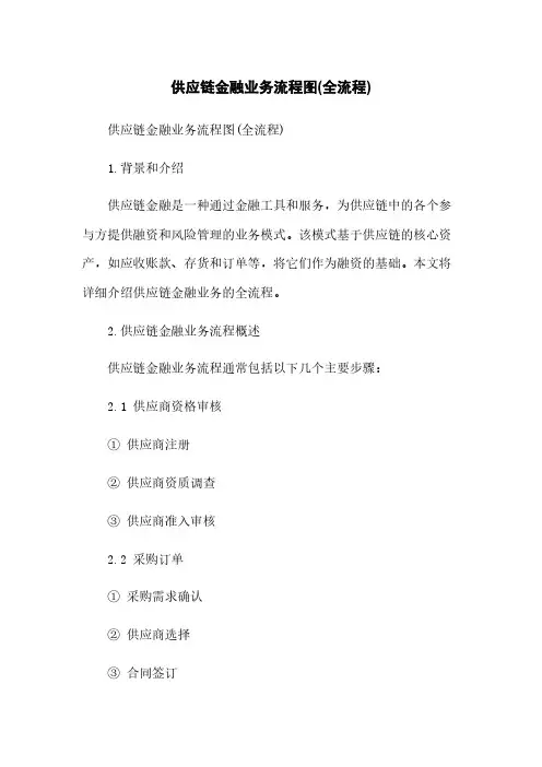 供应链金融业务流程图(全流程)