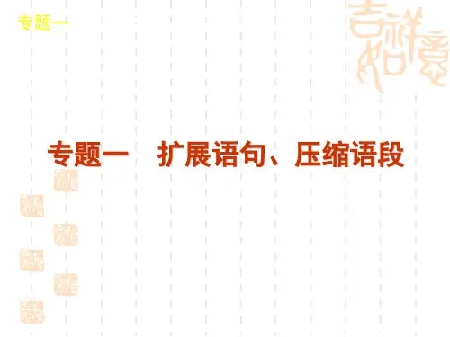 高考语文复习 扩展语句、压缩语段 PPT课件