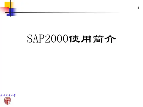 SAP2000的使用