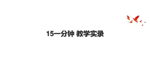15一分钟 教学实录.pptx