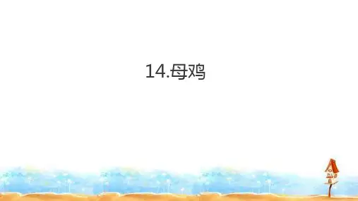 部编版四年级语文(下)PPT《母鸡》教学课件