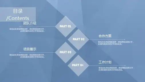 简约商务合作计划总结PPT模板