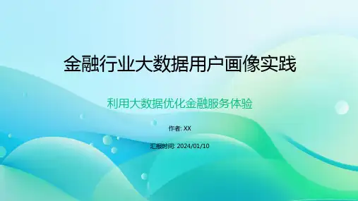 金融行业大数据用户画像实践