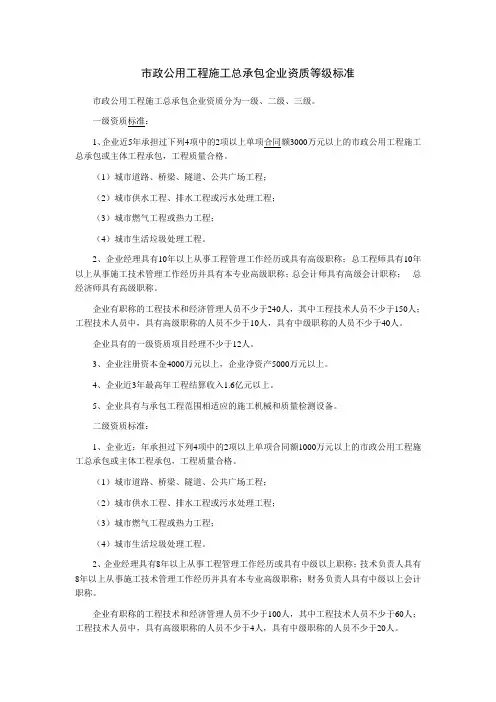 市政工程资质申请办理