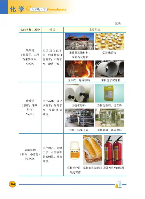 初中化学 九年级下册  一课一练 同步练习册 基本功训练_40