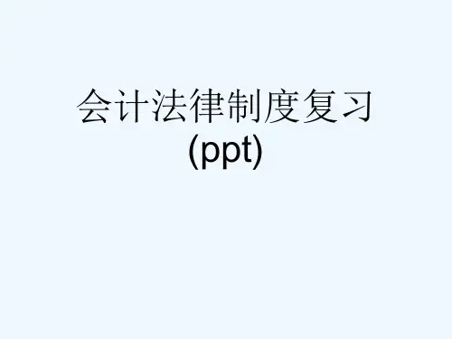 会计法律制度复习(ppt)