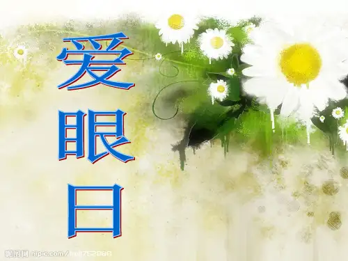 爱眼日-- PPT课件