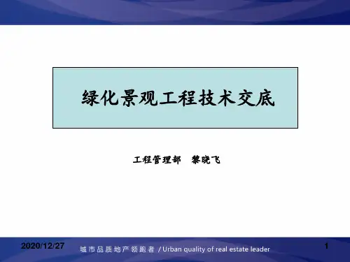 绿化景观工程技术交底 ppt课件