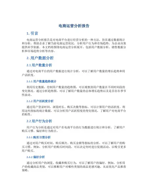 电商运营分析报告