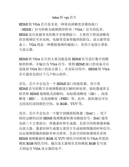 hdmi转vga芯片