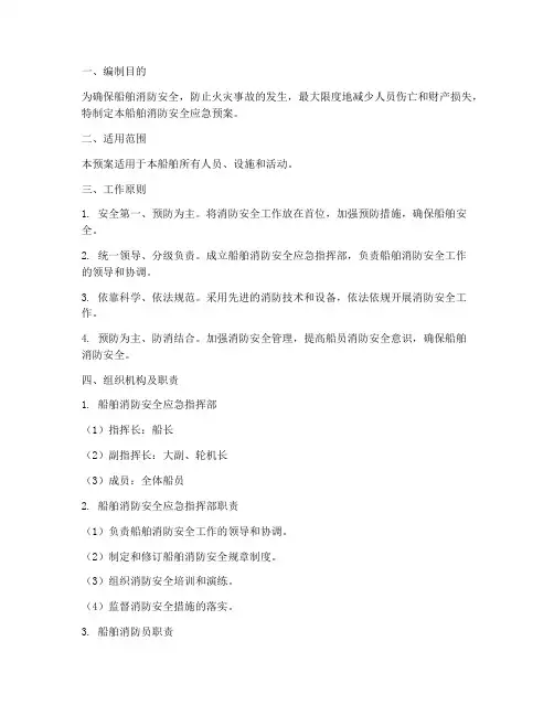船舶消防安全应急预案