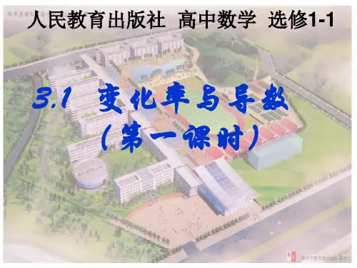 变化率与导数(第一课时)说课PPT课件