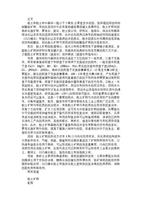 百科知识精选粘土矿物