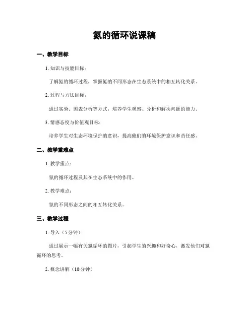 氮的循环说课稿