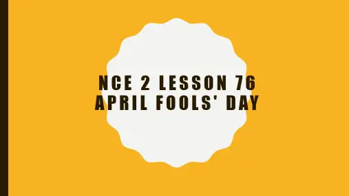 新概念第二册-Lesson 76 April Fools' Day