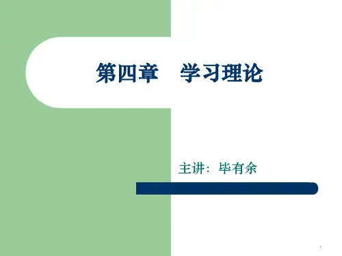 教育心理学--学习理论ppt课件