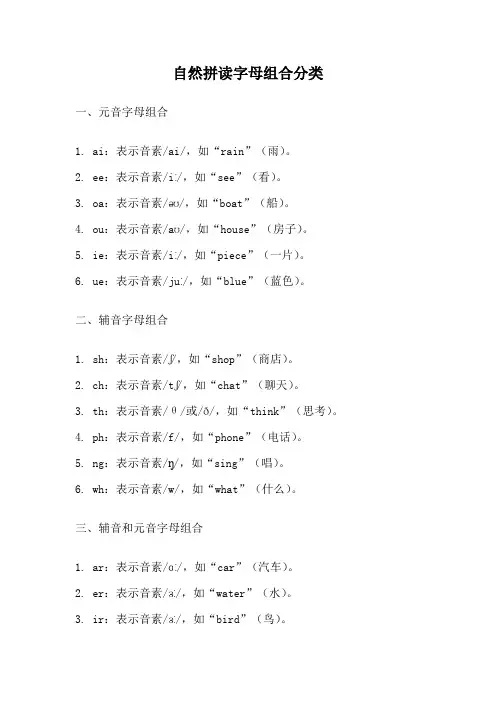 自然拼读字母组合分类
