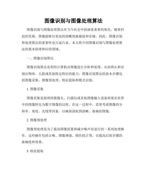 图像识别与图像处理算法