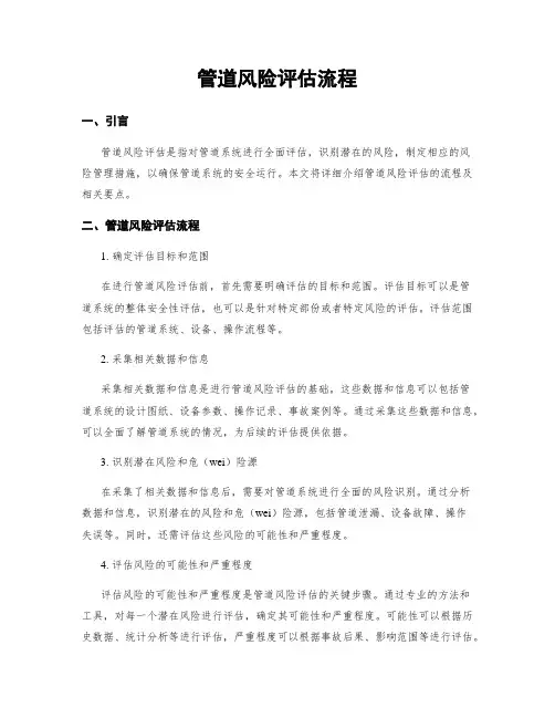 管道风险评估流程