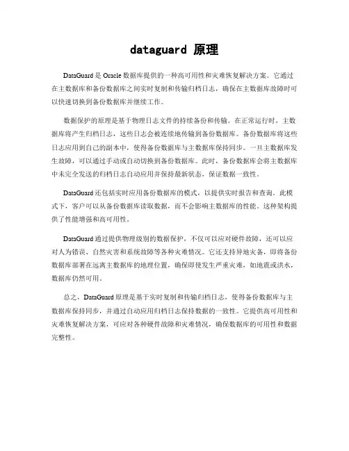 dataguard 原理