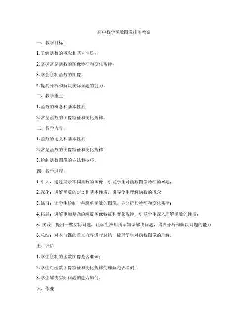 高中数学函数图像挂图教案