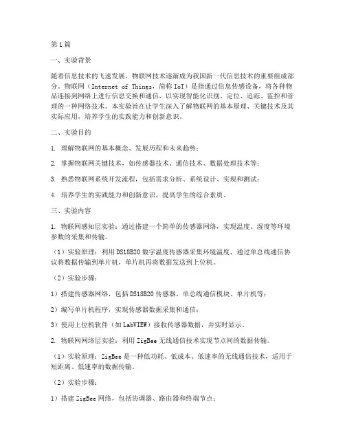 物联网大实验报告(3篇)