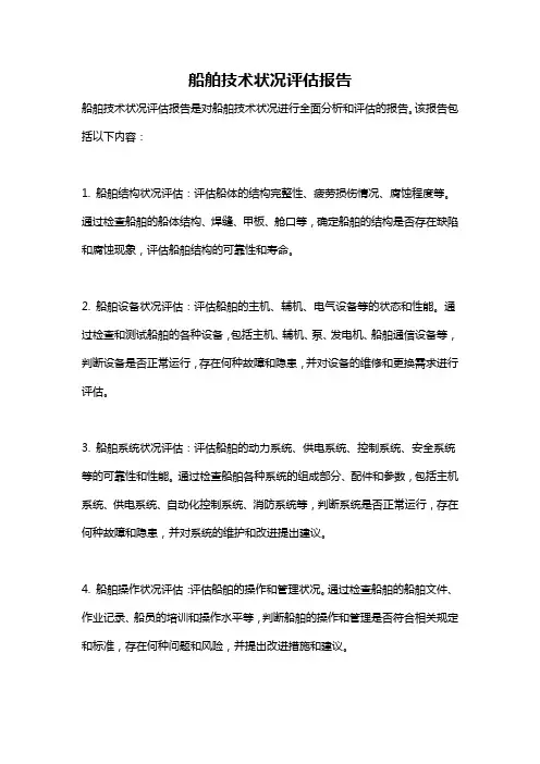 船舶技术状况评估报告