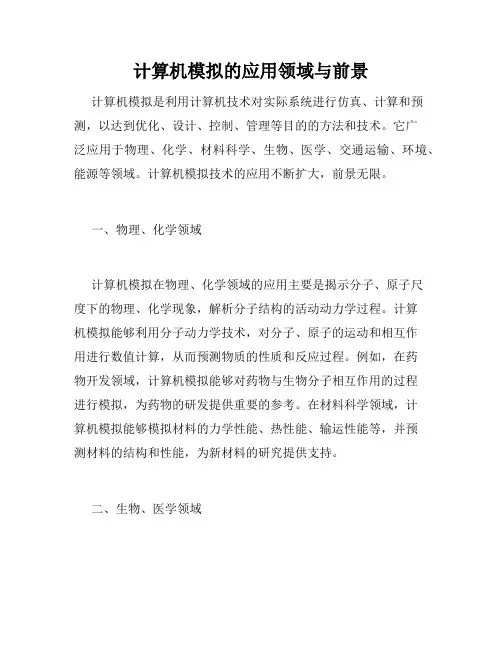 计算机模拟的应用领域与前景