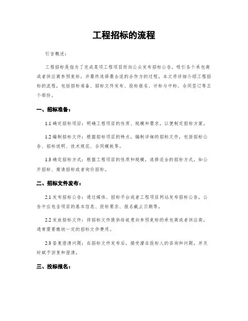 工程招标的流程