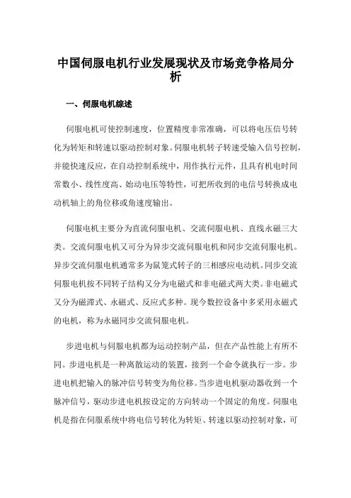 中国伺服电机行业发展现状及市场竞争格局分析