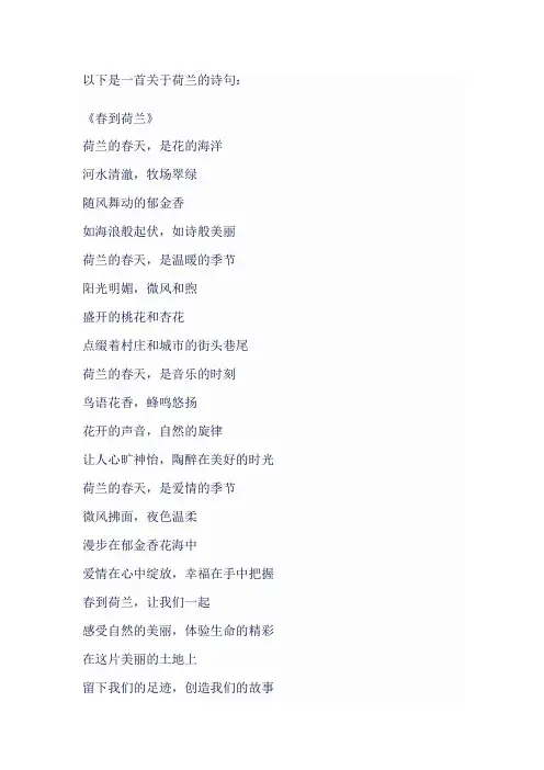 关于荷兰的诗句
