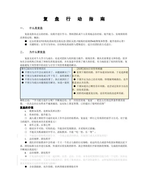 复盘全流程行动指南(从小白到大咖 复盘一文就懂)