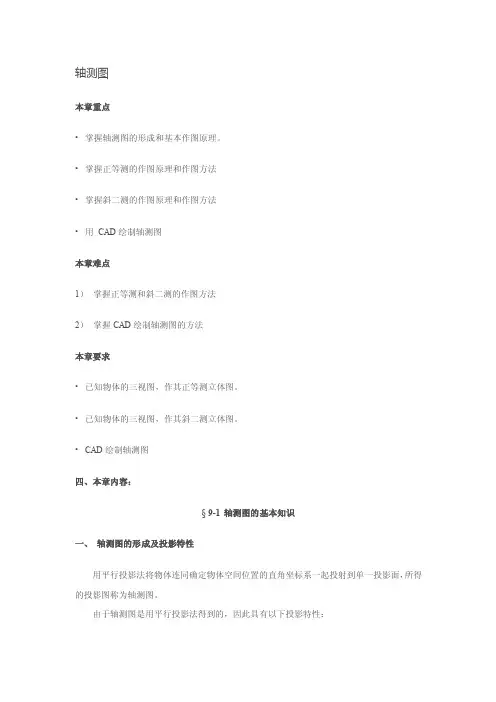 轴测图的原理与绘制