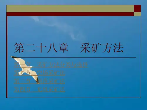 采矿学之采矿方法ppt课件