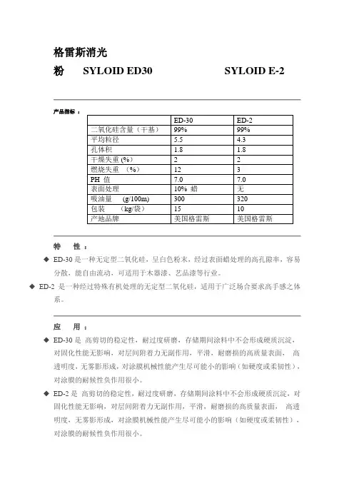 格雷斯ED30和ED2