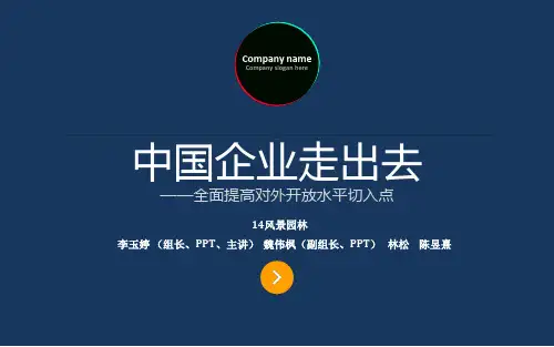 中国企业走出去PPT课件