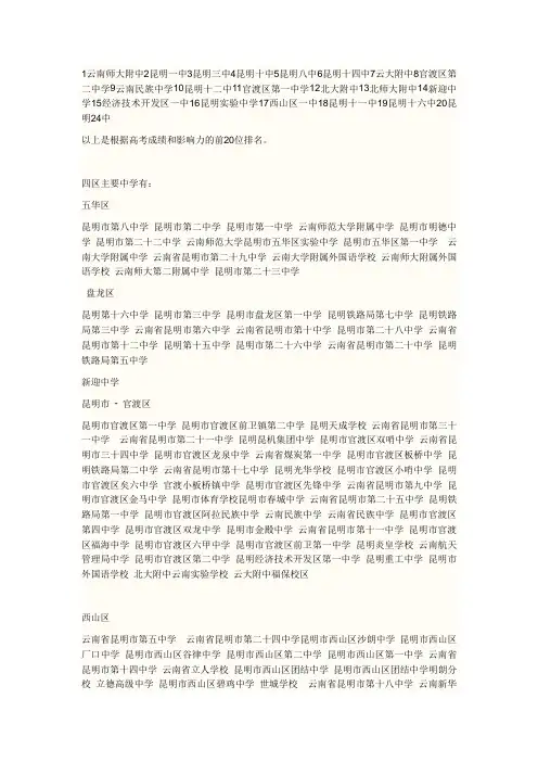 昆明高中