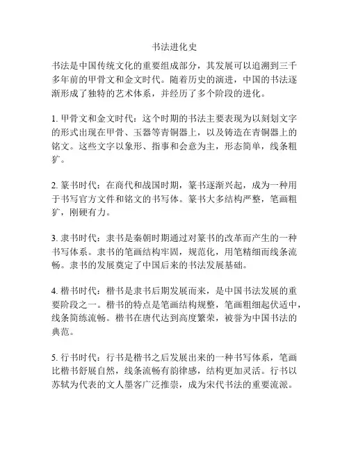 书法进化史