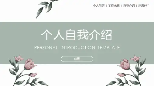 个人自我介绍ppt