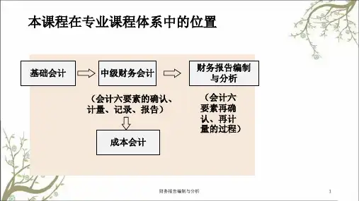 财务报告编制与分析课件