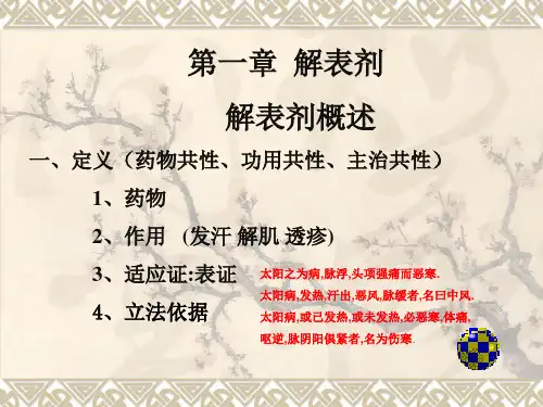 方剂课件第一章  解表剂