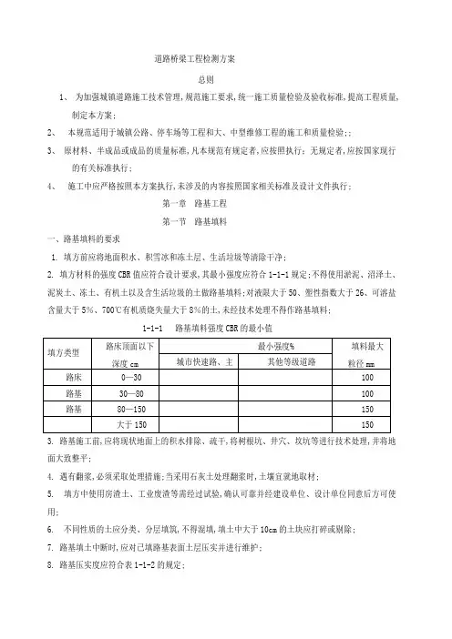 公路桥梁工程检测方案