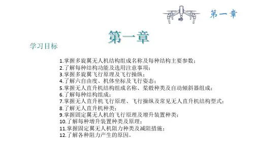 无人机结构与系统教学课件第一章无人机结构与飞行原理