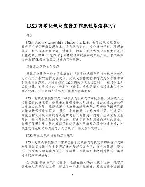UASB高效厌氧反应器工作原理是怎样的？