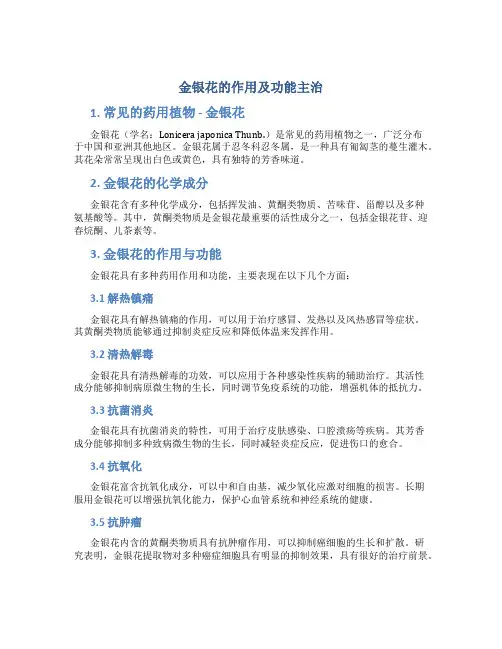 金银花的作用及功能主治