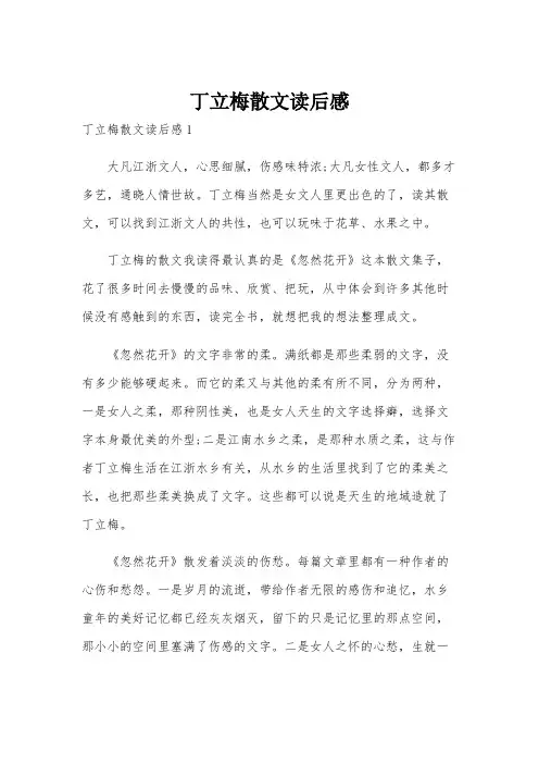 丁立梅散文读后感
