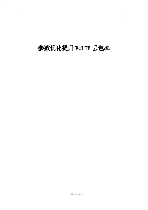 精品网络_参数优化提升VoLTE丢包率